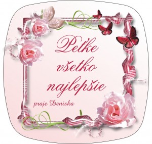 Zrkadielko s motívom ružových kvetov a motýľmi | vasedarceky.sk