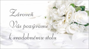 Pozvánka k stolu - biele ruže | vasedarceky.sk
