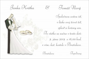 Oznámenie svadobné - mladomanželia | vasedarceky.sk