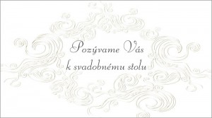 Pozvánka k stolu - mladomanželia | vasedarceky.sk