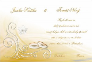 Oznámenie svadobné - perly | vasedarceky.sk