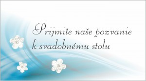 Pozvánka k stolu - mladomanželia s kvetmi | vasedarceky.sk