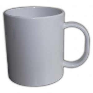 Hrnček plastový - biely; 3 dl | vasedarceky.sk