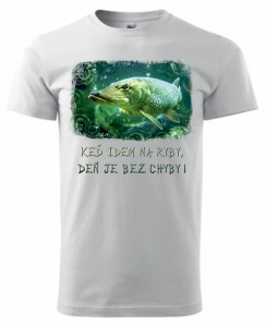 Tričko pánske s rybárskym motívom - Deň bez chyby | vasedarceky.sk