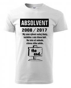 Absolventské tričko - The End | vasedarceky.sk